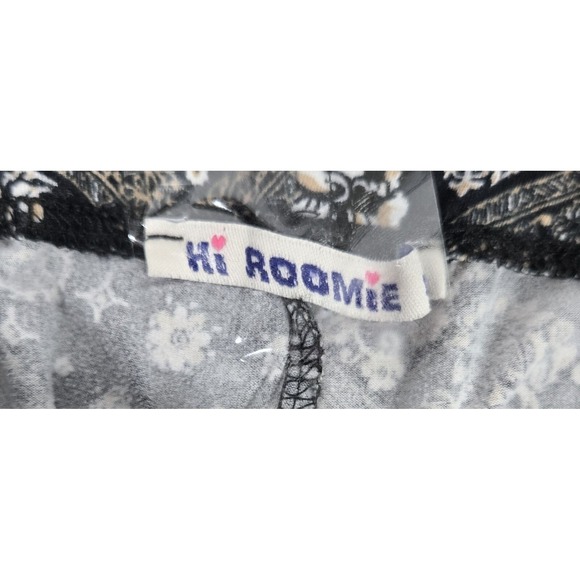 Hi Roomie M Flare Leggings High Waist Bell Bottom Black Paisley Bandana Pants - Picture 3 of 9